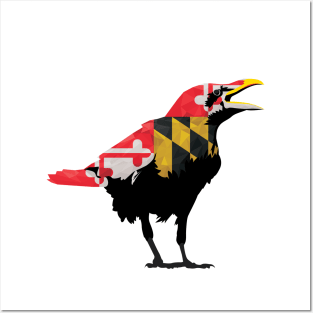 Maryland Flag Raven Posters and Art